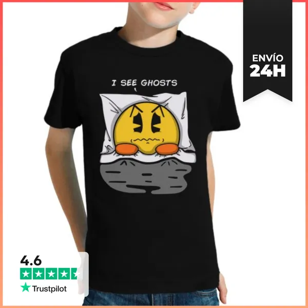 Camiseta Clásica Para Niños I See Ghosts LaTostadora