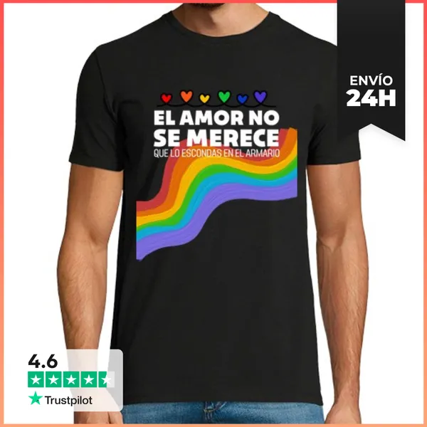 Camiseta Hombre Clásica El Amor No Se Merece Que Lo Escondas