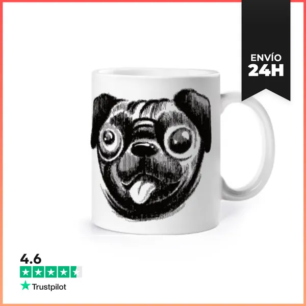 Taza Boceto Doguillo Tazas Dos Lados LaTostadora