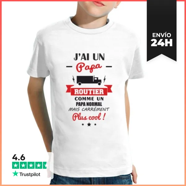 Camiseta Clásica Para Niños Papá De La Carretera Camión Humor