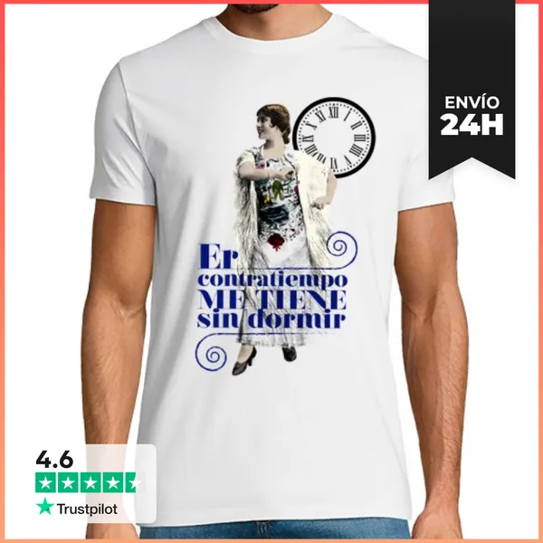 Camiseta Hombre Clásica Bailaora Flamenco LaTostadora