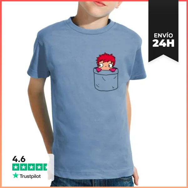 Camiseta Clásica Para Niños Ponyo In A Pocket Niño LaTostadora