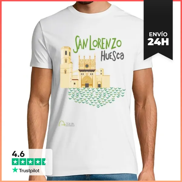Camiseta Hombre Clásica San Lorenzo - Pañoletas - Catedral
