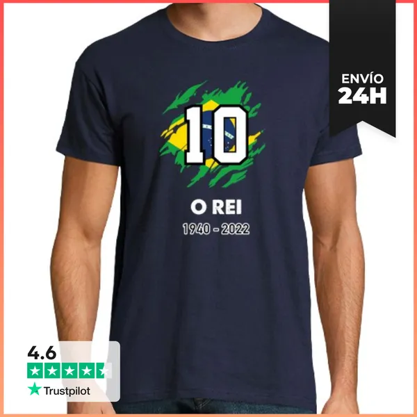Camiseta Hombre Clásica O Rei - Pelé LaTostadora