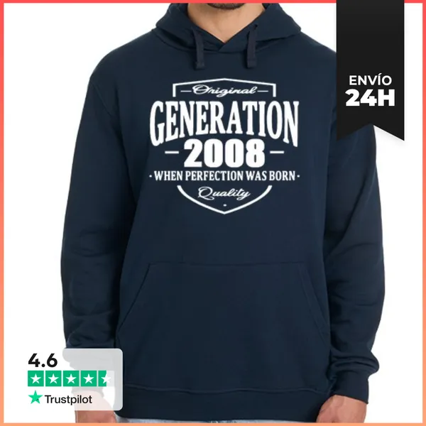 Sudadera Unisex Con Capucha Generation 2008 LaTostadora