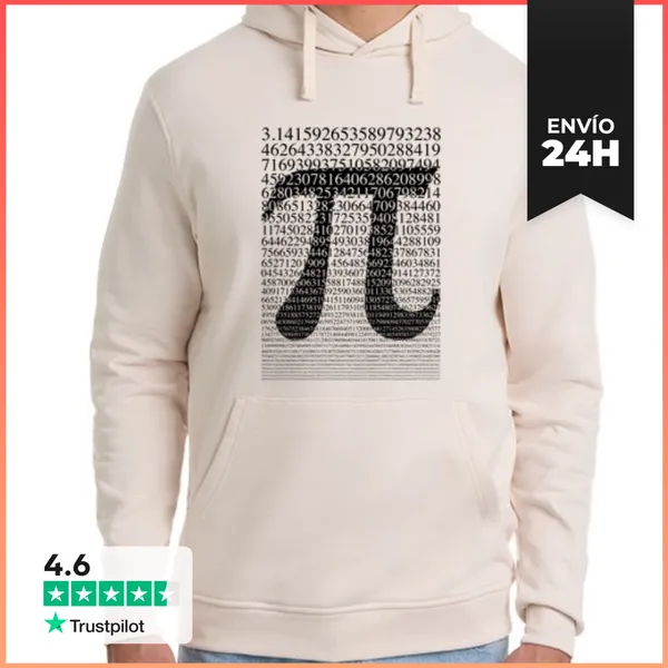 Sudadera Unisex Con Capucha Pi Negro LaTostadora