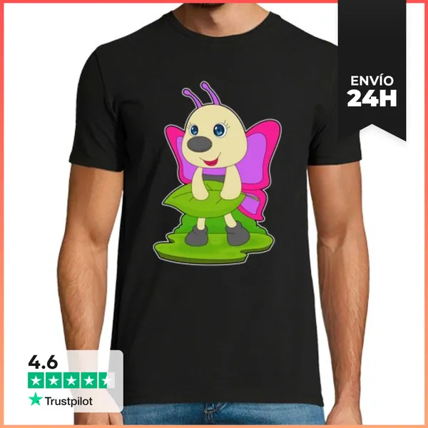 Camiseta Hombre Clásica Hoja De Mariposa LaTostadora