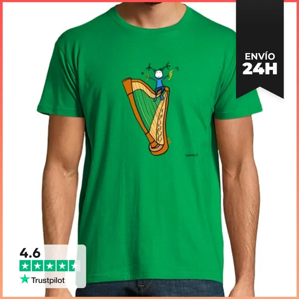 Camiseta Hombre Clásica Harp LaTostadora