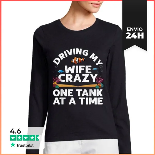 Camiseta Mujer Manga Larga Divertido Acuario Hombres Papá Esposo