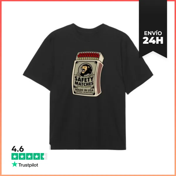 Camiseta Oversize Caja De Cerillas León Vintage LaTostadora