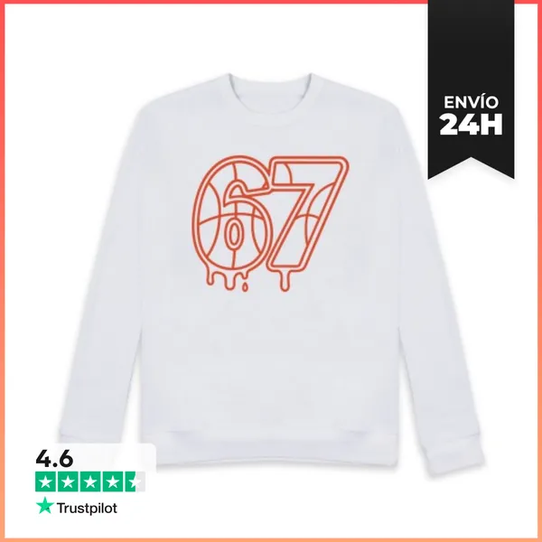 Sudadera Unisex 67 BASKETBALL SIX SEVEN BALÓN LaTostadora