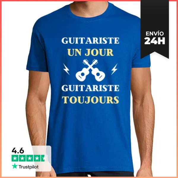 Camiseta Hombre Clásica Guitarrista Un Día Humor Guitarra Graci