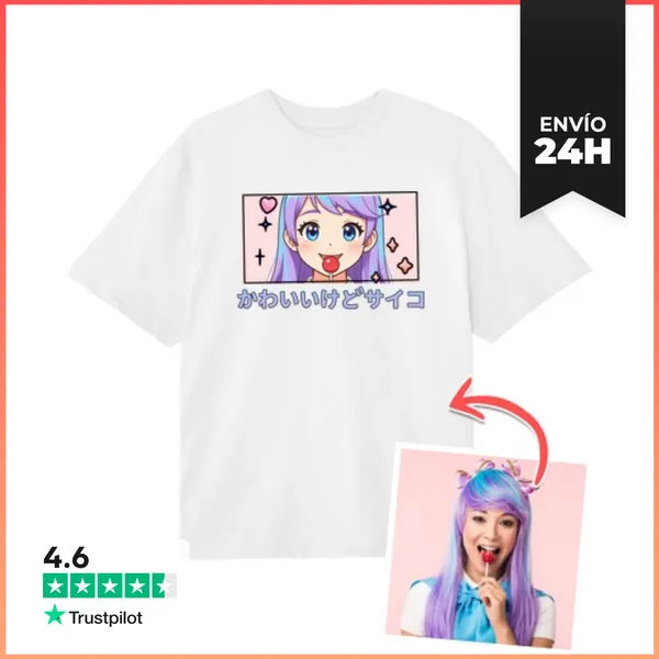Camiseta Oversize Efecto Manga Camiseta Oversize Linda Pero