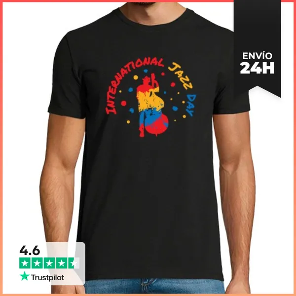 Camiseta Hombre Clásica Día Internacional Del Jazz LaTostadora