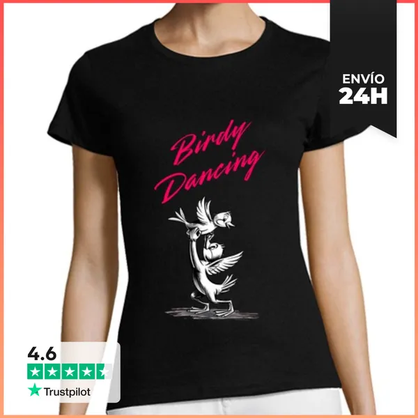 Camiseta Mujer Clásica Pájaro Bailando LaTostadora
