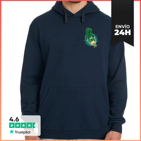 Sudadera Unisex Con Capucha No Puerro Más Sudadera Con Capucha