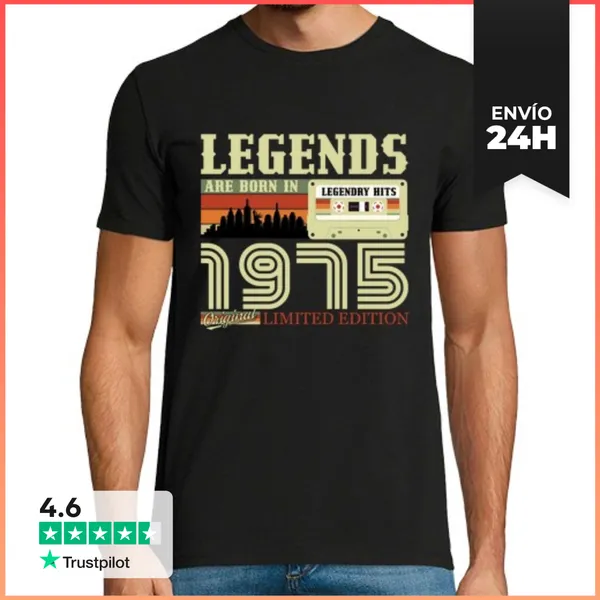 Camiseta Hombre Clásica 50 Años De Cumpleaños Retro Vintage De