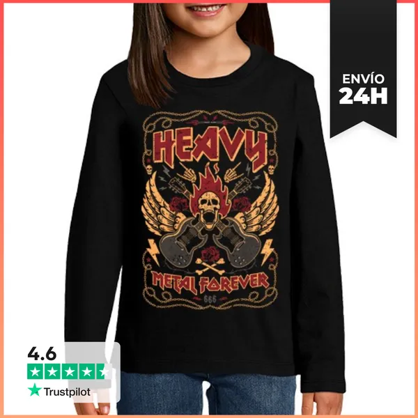 Camiseta Manga Larga Para Niños HEAVY LaTostadora