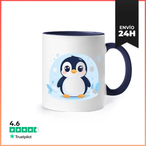 Taza De Colores Pingüino Kawaii LaTostadora