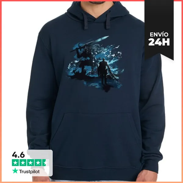 Sudadera Unisex Con Capucha Hombre, Jersey Con Capucha, Azul