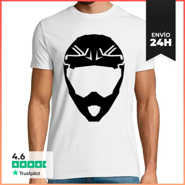 Camiseta Hombre Clásica Casco De Motocross LaTostadora