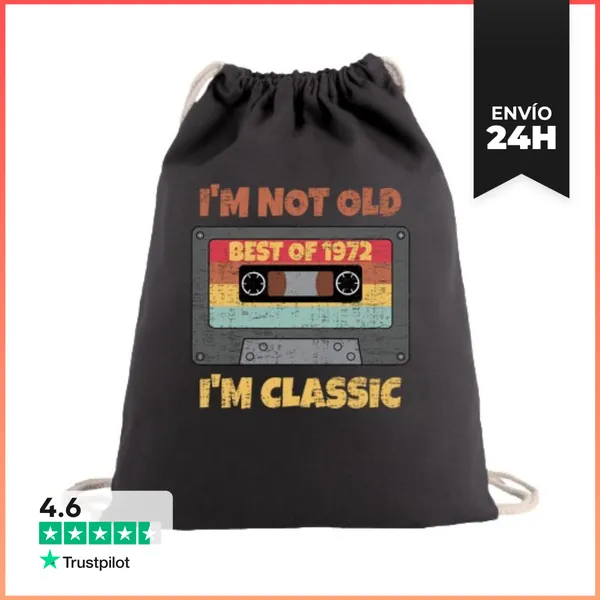 Mochila Saco Con Cuerdas No Soy Viejo Soy Clasico Lo Mejor De 19