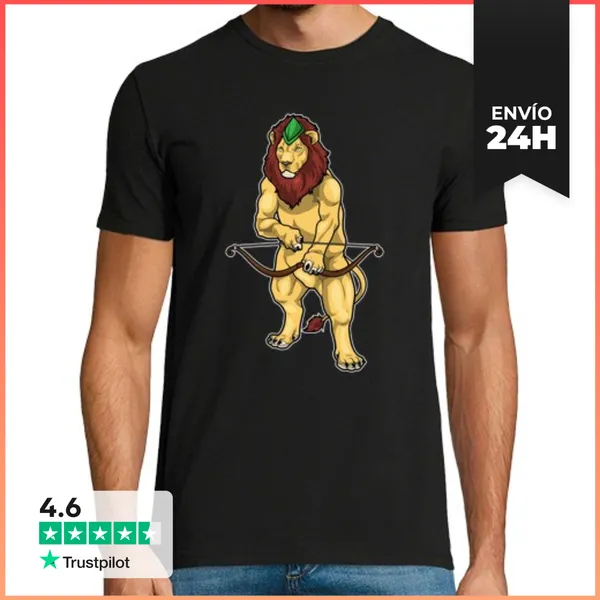 Camiseta Hombre Clásica Arco De Arquero León LaTostadora
