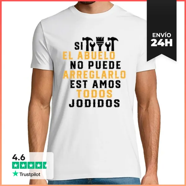 Camiseta Hombre Clásica Si El Abuelo No Puede Arreglarlo