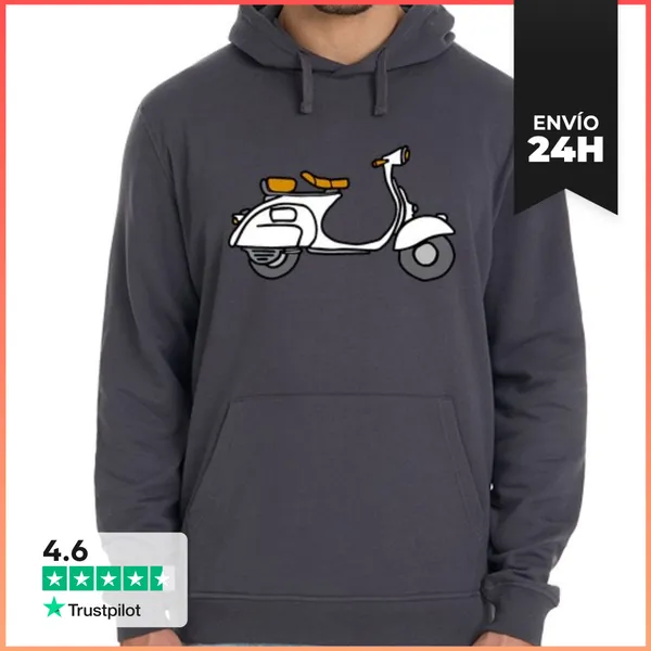 Sudadera Unisex Con Capucha Scooter LaTostadora