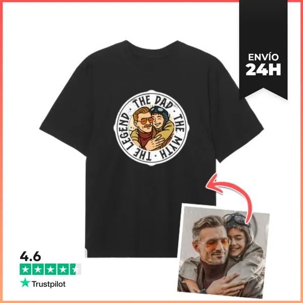 Camiseta Oversize Efecto Ilustración Camiseta Oversize The Dad
