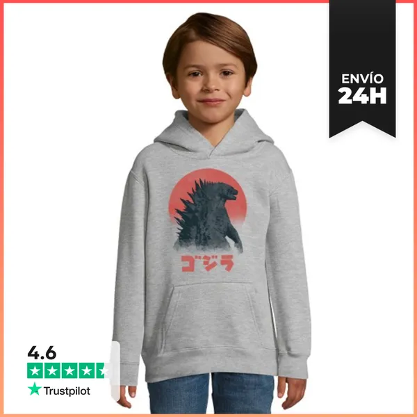 Sudadera Para Niños Con Capucha Watercolor Kaiju LaTostadora