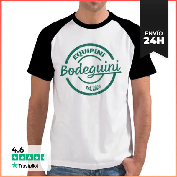 Camiseta Hombre, Estilo Béisbol Equipini Bodeguini LaTostadora