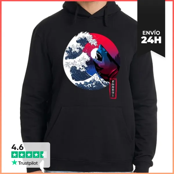 Sudadera Unisex Con Capucha Hombre, Jersey Con Capucha, Negro