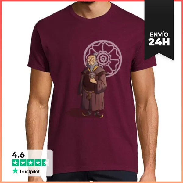 Camiseta Hombre Clásica White Lotus Avatar Iroh Hombre