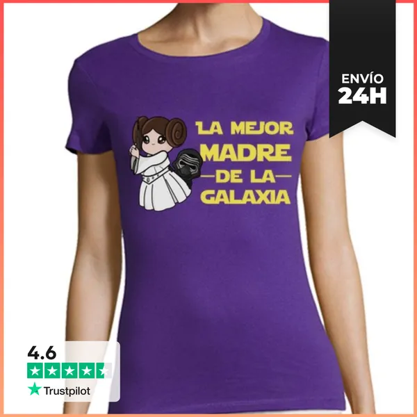 Camiseta Mujer Clásica La Mejor Madre De La Galaxia LaTostadora