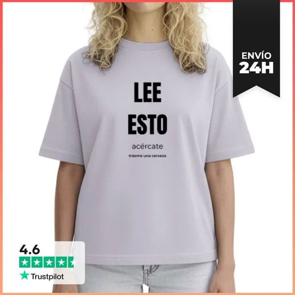 Camiseta Mujer Boxy Tráeme Una Cerveza LaTostadora