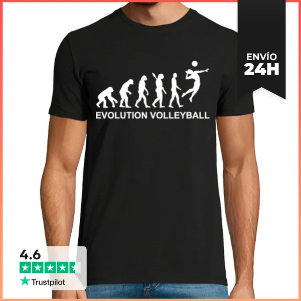 Camiseta Hombre Clásica Evolucion Volleyball LaTostadora