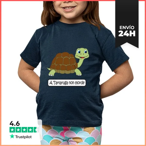 Camiseta Clásica Para Niños A Tartaruga Non Morde LaTostadora