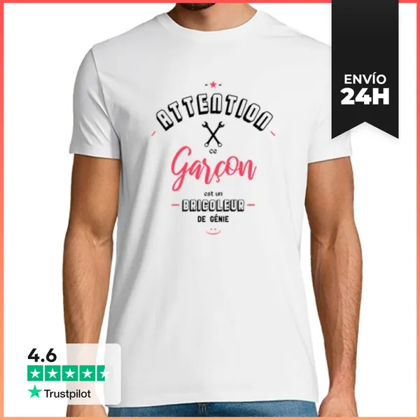 Camiseta Hombre Clásica Manitas De Genio LaTostadora