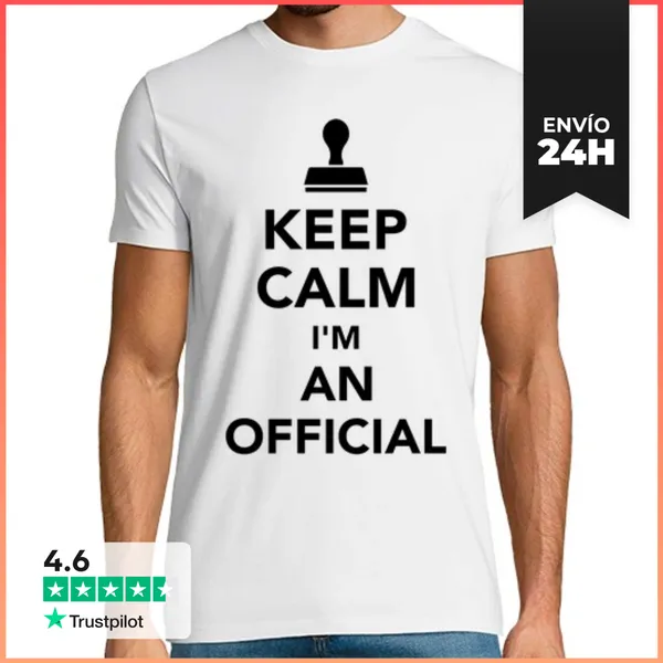 Camiseta Hombre Clásica Mantener La Calma Que Soy Un Funcionario