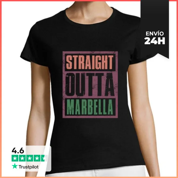 Camiseta Mujer Clásica Straight Outta Marbella LaTostadora