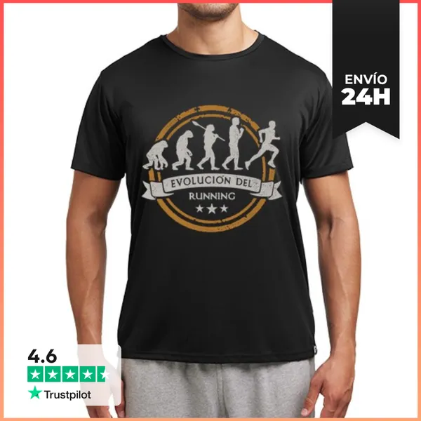 Camiseta Deportiva Hombre Evolución Del Running - Runner