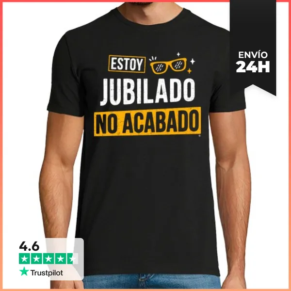 Camiseta Hombre Clásica Jubilado No Acabado LaTostadora