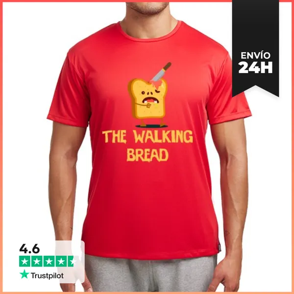 Camiseta Deportiva Hombre Pan Caminante LaTostadora