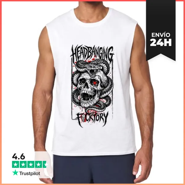 Camiseta Sin Mangas Craneo Calavera LaTostadora