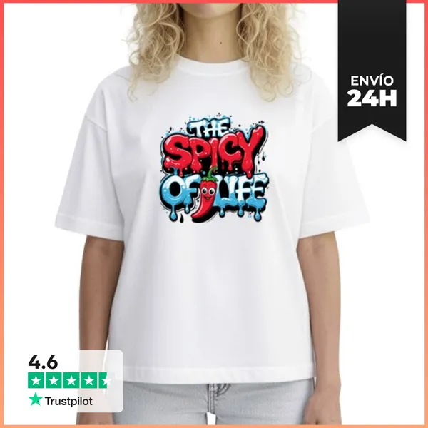 Camiseta Mujer Boxy El Picante De La Vida LaTostadora