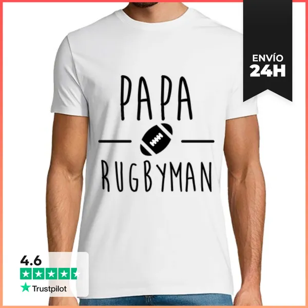 Camiseta Hombre Clásica Papá Rugby Rugby LaTostadora