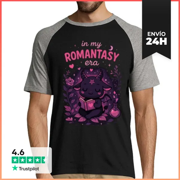 Camiseta Hombre, Estilo Béisbol IN MY ROMANTASY ERA LaTostadora