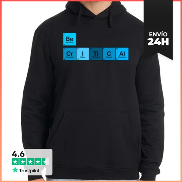 Sudadera Unisex Con Capucha Be Critical LaTostadora