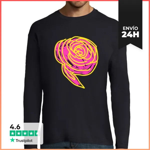 Camiseta Hombre Manga Larga Ranúnculo LaTostadora